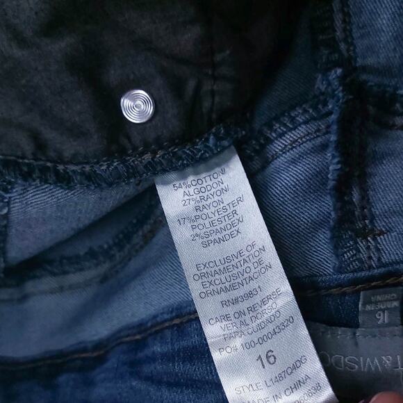 Wit & Wisdom Distressed Raw Hem Ankle Jeans Womens 16 Blue - Picture 7 of 7